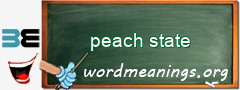 WordMeaning blackboard for peach state